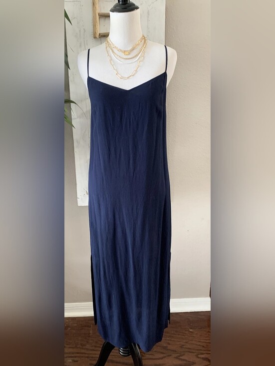 Dresses & Skirts - Navy Spaghetti Strap Slip Dress - Women's